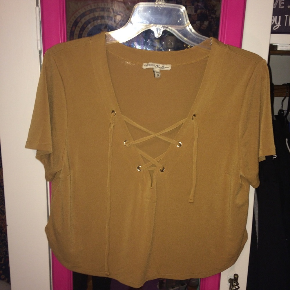 Express Laced Up Crop Top